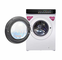 Lavadora Eléctrica Inteligente de Carga Frontal con Pantalla Táctil, Tambor de Acero Inoxidable de 10.0 kg, Bloqueo para Niños, Múltiples Programas, Pantalla LED
