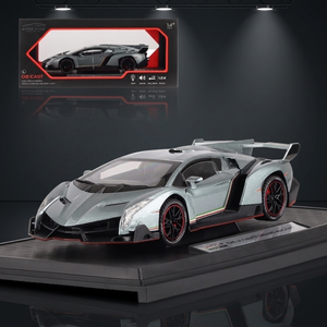 Motor Show L LBGN Veneno Silver 1:24 Diecast Toy <b>Car</b> <b>Remote</b> Control Model <b>For</b> <b>Kids</b> - Product Image 3