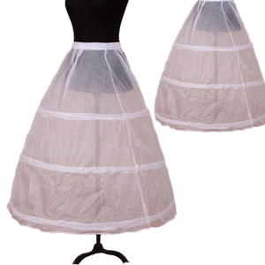 En gros Jupons de mariée coupe trapèze <span class=keywords><strong>1</strong></span> couche 3 cerceaux 100% Polyester Teint uni Échantillon disponible en 7 jours En stock Mariage - Product Image 4