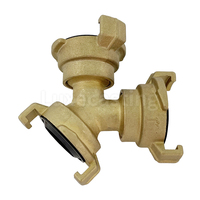 Acoplamiento rápido de latón en forma de Y de 3 vías, conector giratorio de tres vías tipo alemán para manguera de aire, para jardín y tuberías neumáticas