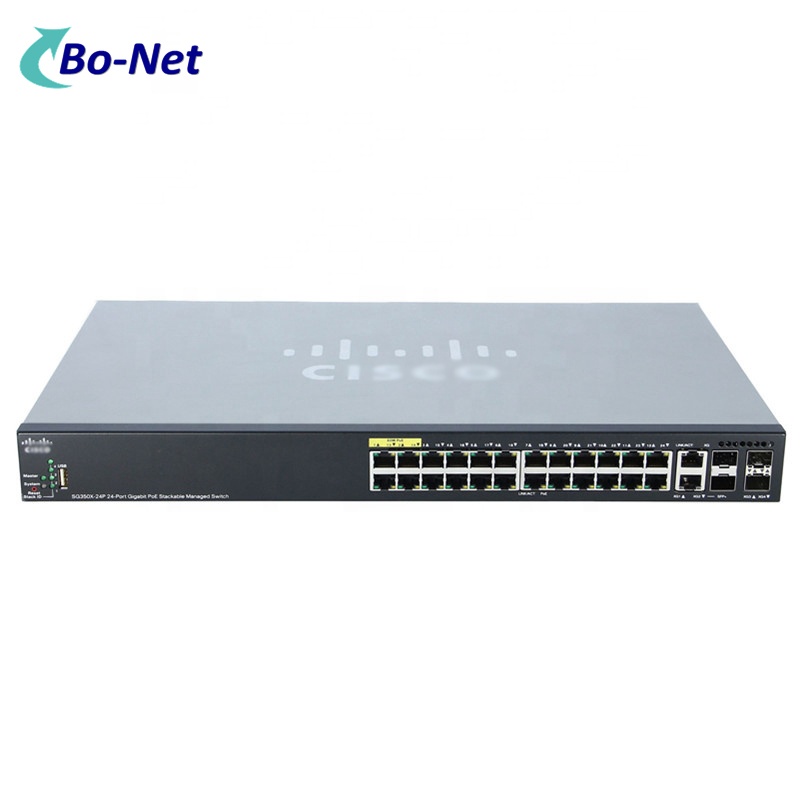 SG350X-24P-K9 переключатель SG350X-24P-K9-CN 24 порт Gigabit PoE стекируемые управляемый коммутатор с модулем программирования в производственных условиях GLC-LH-SMD