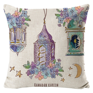 라마단 카림 이슬람 디자인 쿠션 커버, 코란 황금 달 쿠션 커버, 이드 알 아드하 용품, 가정 및 호텔 장식용 - Product Image 5
