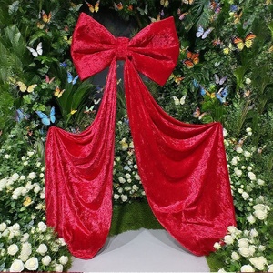 European and American Style Wedding Window Display Decoration Props Large Bow Velvet Robe Photo <strong>Background</strong> - Product Image 1