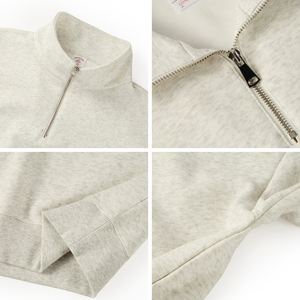 <span class=keywords><strong>Felpa</strong></span> Invernale da <span class=keywords><strong>Uomo</strong></span> in Pile <span class=keywords><strong>con</strong></span> Collo Alto a Mezza Zip, Foderata, Maglia Base Anti-Restringimento, Motivo Tinta Unita - Product Image 2