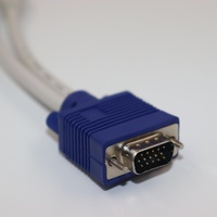 Nouveau convertisseur VGA mâle 15 broches vers double VGA femelle RCA, 20 cm, gaine PVC blindée, pour moniteur et projecteur, en stock