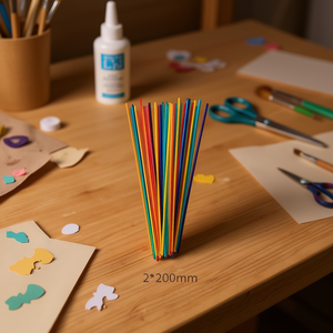 Ilan Bastoncini di legno colorati 2x200mm 36 pezzi per progetti di artigianato e arte - Product Image 3