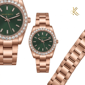 Luxury Moissanite Quartz Watch 40mm Round Dial 20mm Band Folding Clasp with Safety Stainless Steel Simple Antique Fashion - Product Image 1