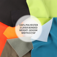 100% tela polivinílica reciclada resistente al agua a prueba de viento al aire libre impermeable transpirable tejido de 3 capas Ripstop TPU-Softshell WR prenda