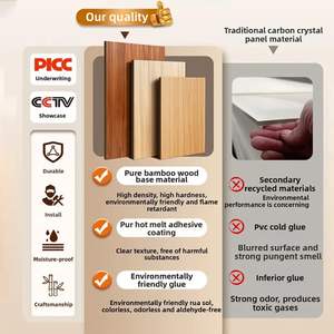 Panneaux muraux extérieurs modernes en bambou et charbon de bois ignifuges, résistants aux intempéries et insonorisants pour bâtiments commerciaux - Product Image 6