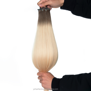 Extensions de cheveux vierges de haute qualité d'usine, épaisses, super double drawn, trame à double trou, trame simple, trame Genius Twin XO Hole Weft - Product Image 2