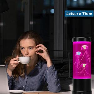 Lampe de bureau en forme de méduse pour mini aquarium à changement de couleur LED, décoration de bureau, aquarium miniature - Product Image 6