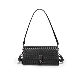 Classic Women's Chic Woven Shoulder Crossbody Saddle <b>Small</b> Square <b>Handbag</b> Daily Use - Product Image 6