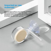 Diffuseur d'atomiseur de CO2 pour plantes d'aquarium, tube PC transparent de 4 mm, fixation par aspiration, disque diffuseur de CO2 compact pour aquascape