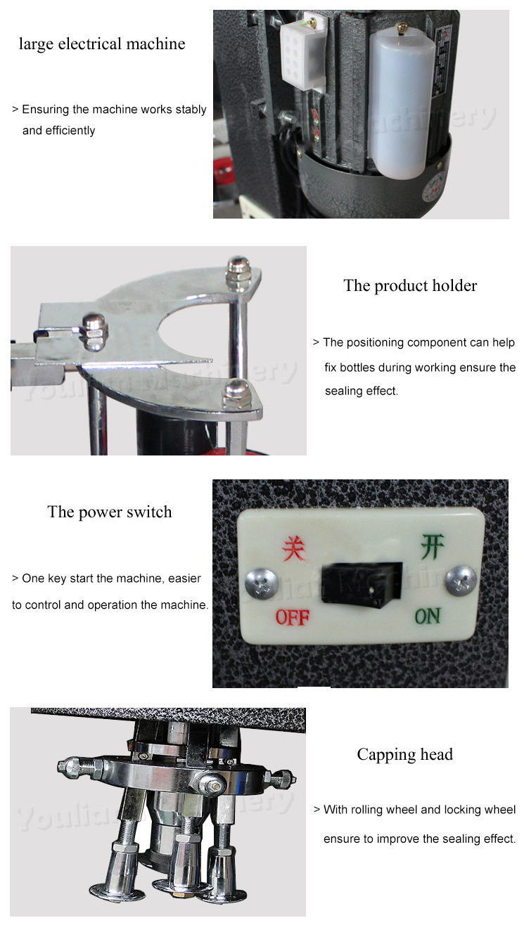 DK-50 Liquor Bottle Cap Locker Olive Oil Whisky Metal Capper Locking Pressing Aluminum Lid Sealing Capping Machine