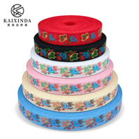 Ruban Jacquard en Polyester Tissé Style Ethnique, Motif Personnalisable, Largeur Variée pour Accessoires Vestimentaires et Décoration Intérieure