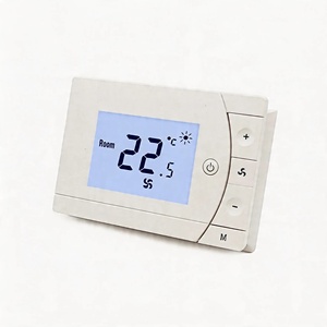 Thermostat autonome blanc programmable pour unité de ventilation à 3 vitesses, contrôleur de température CVC 2/4 tuyaux - Product Image 1