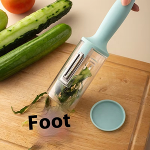 Offre Spéciale Éplucheur Coupe-Légumes Multifonction Accessoires de <span class=keywords><strong>Cuisine</strong></span> en Plastique et Acier Inoxydable pour Éplucher, Écailleur et Râpe - Product Image 2