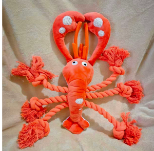 Jouets pour chiens - Jouet à mâcher en forme de homard (non destructible) pour la dentition et le nettoyage dentaire - Product Image 3
