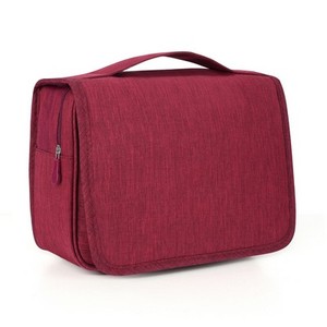 Bolsa de viaje con logotipo personalizado para artículos de tocador, bolsas de cosméticos colgantes impermeables con cierre de cremallera, material de tela - Product Image 4