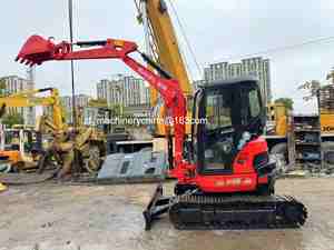 Mini-excavatrice d'occasion U35-6 de 3,5 tonnes avec moteur et lame de pompe, godet de 0,22 m, puissance de 20,9 kW, certifiée CE EPA - Product Image 2