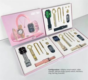 Montre connectée A58Plus 6-en-1 avec collier, boucles d'oreilles, bracelet et bague pour femme, montre de luxe avec appels Bluetooth, montre intelligente Aplus - Product Image 3
