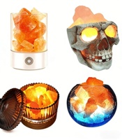 Lampe de Sel Rose de l'Himalaya Naturelle en Gros, Veilleuse en Cristal pour Décoration Intérieure et Cadeau