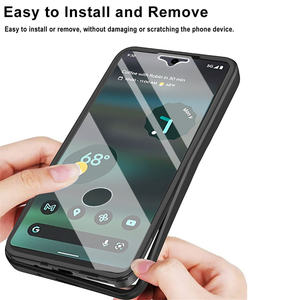 Coque de téléphone 360 degrés pour Google <span class=keywords><strong>Pixel</strong></span> <span class=keywords><strong>6A</strong></span> pare-chocs arrière souple et transparent antichoc protecteur d'écran intégré - Product Image 4