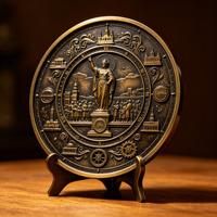 Trophée personnalisé en or et argent plaqué, cadre photo, cloche souvenir, plaques et récompenses métalliques à graver
