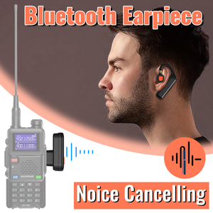 Auricular Inalámbrico ABBREE para Walkie Talkie, Repuesto de Auricular <span class=keywords><strong>Manos</strong></span> <span class=keywords><strong>Libres</strong></span> para Baofeng UV-5RH UV-32 DM-32 UV-5R MINI UV-21 - Product Image 3