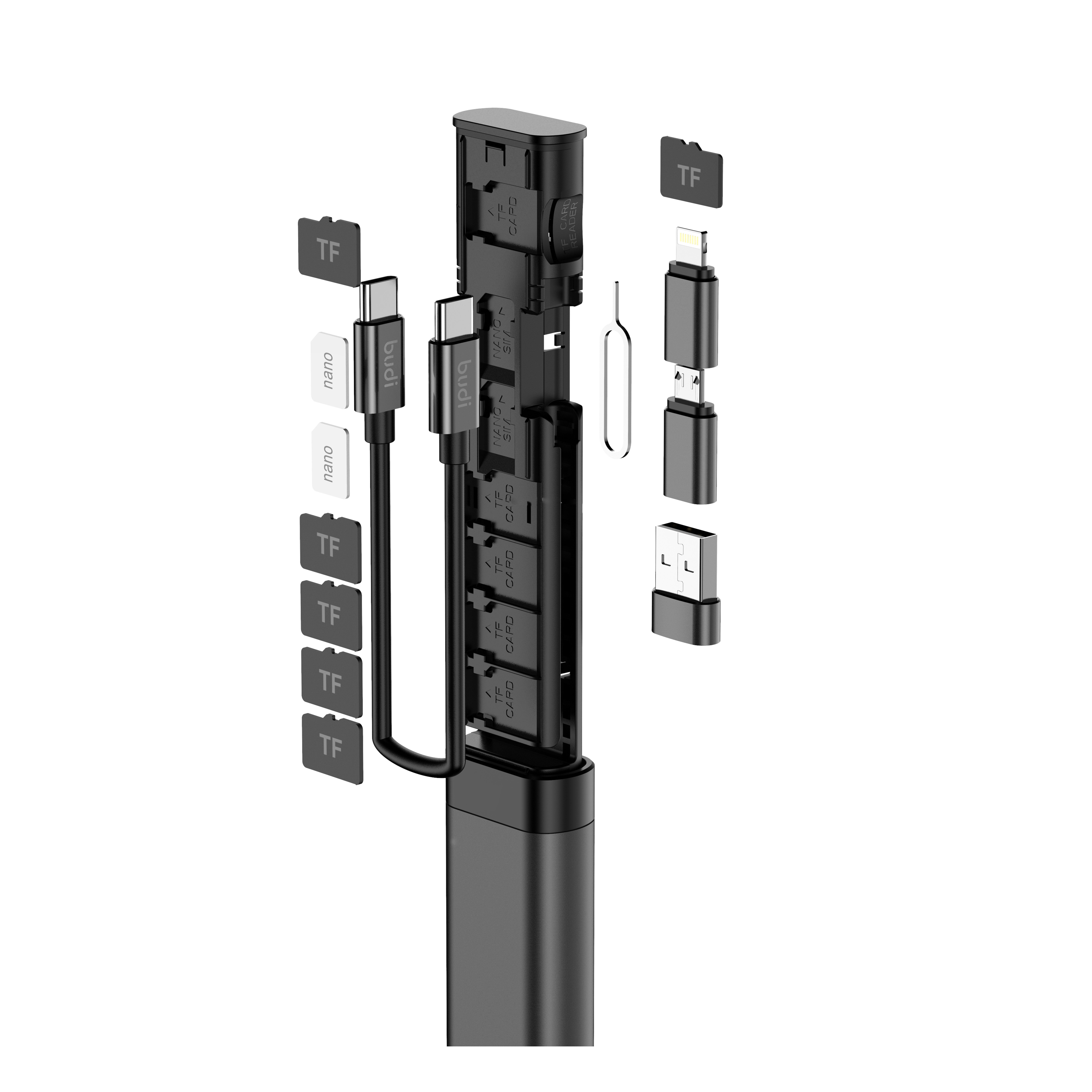 Pogo Новое поступление Высокое качество 9 в 1 Многофункциональный кабель USB кабель PD быстрый тип C Micro TF карта в наличии