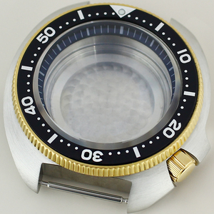 Boîtier de montre de plongée de haute qualité 44 mm en acier inoxydable or-argent, verre saphir 20 ATM, compatible avec les mouvements <span class=keywords><strong>Seiko</strong></span> NH34/35/36/38, pièces de modification - Product Image 1