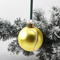 Ornements d'arbre de Noël Usine En Gros Verre Soufflé Unique Décor De Noël Tennis Ornement En Verre Écologique