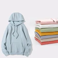 ध्रुवीय ऊन hooded स्वेटर 400g ठोस रंग हैवीवेट ढीला कैंडी रंग प्लस मखमल आकस्मिक आईएनएस hoodies