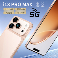18 PRO MAX 5G Octa Core Layar HD 120Hz Bahasa Inggris Android 15 LTE 16+1TB 108MP 7.3" OLED Dual SIM Card Smartphone Bahasa Prancis/Spanyol
