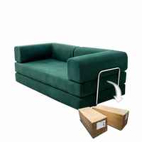 Canapé-lit convertible moderne en velours côtelé et flanelle, pliable, modulaire, durable et confortable pour salon