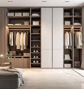 Armoire de chambre à coucher en bois moderne de luxe avec dressing et placard pour utilisation dans les hôtels et les salles à manger - Product Image 4