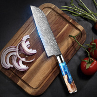 Ensemble de couteaux de cuisine Michulin Premium en acier Damas 67 couches, écologiques, ambidextres, pour chef, boucher et épluchage, avec manche en bois