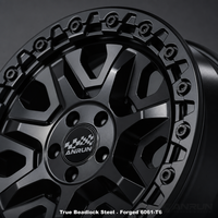 ANRUN True Beadlock, jantes en alliage d'aluminium forgé à cinq branches, 16 17 pouces, noir brillant, tout-terrain, Jeep Wrangler CJ, DOT/JWL/VIA