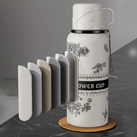 Botol air olahraga luar ruangan, botol air Stainless Steel SUS 316 dengan pegangan, cangkir terisolasi kapasitas besar, Pot ruang, cangkir air