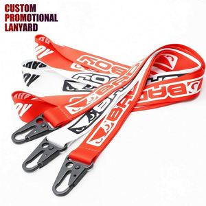 Wholsale Fabric Neck Strap Promotional Gift <b>Custom</b> Full Color Heat Transfer Print Polyester Sublimation Lanyard <b>Keychain</b> - Product Image 1