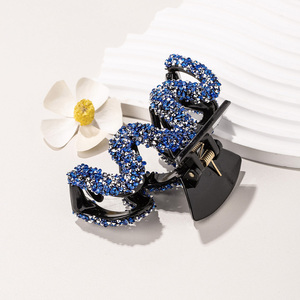 Pinzas de pelo con diamantes de imitación para mujer, pasador de captura de pelo de cristal, pinza de mandíbula acrílica para pelo grueso, pinzas grandes, sujeción fuerte - Product Image 5