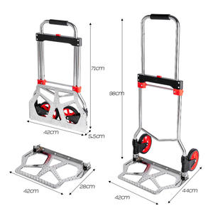 Tweewielrem Luchthaven Kar Staal Aluminium Opvouwbare Handtruck Rem Aanpasbare Oem Bagage Hand <span class=keywords><strong>Trolley</strong></span> Gesloten Structuur - Product Image 3