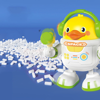 Jouet pour enfants : Canard musical, lumineux, dansant, à bascule - Canard spatial électrique dansant