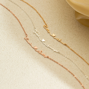 Collier avec nom en forme de cœur en acier inoxydable plaqué or 18 carats pour <span class=keywords><strong>couple</strong></span> Lateefah, certification CE, cadeaux pour la Saint-Valentin - Product Image 2