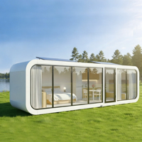 Casa Cápsula Moderna y Transpirable de 40 pies, Tipo Apple Cabin, Prefabricada, Modular, para Hotel, Resort, Almacén al Aire Libre y Oficina en Casa