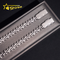 Passe Testeur de Diamant Collier Chaîne à Maillons Cubains Chrome Hearts en Argent Sterling 925 Massif avec Moissanite VVS Personnalisée Bijoux Hip Hop Bracelet Croix