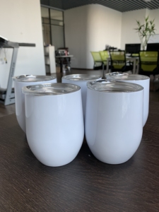 Vaso de Vino Personalizable con Logotipo, 12 oz, Nuevo, Venta al por Mayor, Calidad Superior, para Sublimación, con Tapa de Plástico, Forma de Huevo, para Regalos Personalizados - Product Image 2
