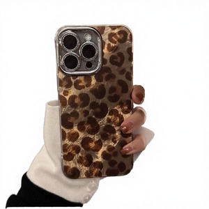 Custodia per telefono di lusso con stampa leopardata glitterata e cordino per <span class=keywords><strong>iPhone</strong></span> 17 16 Plus 11 12 13 14 15 Pro Max X XR <span class=keywords><strong>XS</strong></span> MAX Cover posteriore - Product Image 6