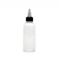 Applicateur de capuchon torsadé transparent PET de 30ml 50ml 60ml 100ml 120ml Mini bouteille à presser pour huile capillaire