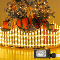 Décoration d'arbre de Noël étanche Led Outdoor Rail Clôture Barrière Stockade Light Led Solar Garden Light Outdoor Clôture Light